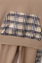 Children's Plaid Hoodie and pants Set - Trendsi - Flyclothing LLC