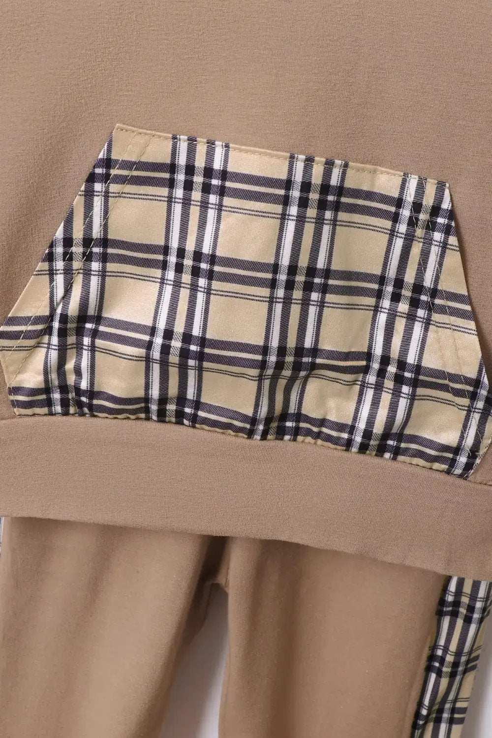 Children's Plaid Hoodie and pants Set - Trendsi - Flyclothing LLC