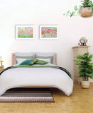 Set Of Two Garden Flowers II 1 White Framed Print Wall Art - Homeroots