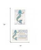 Set Of Two Two Mermaids 1 White Framed Print Wall Art - Homeroots - Flyclothing LLC