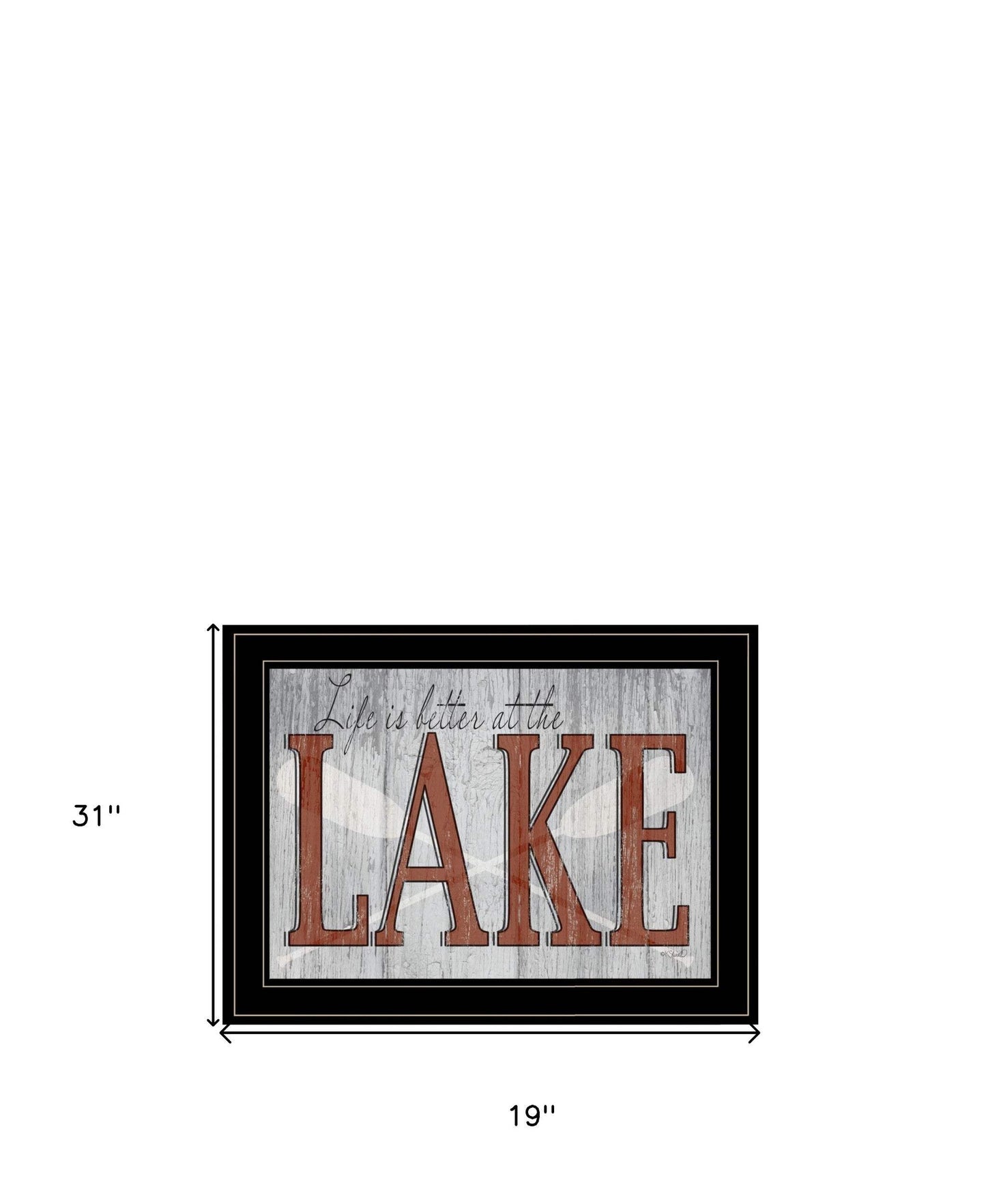 Set Of Two Lake Life is Better 2 Black Framed Print Wall Art - Homeroots - Flyclothing LLC