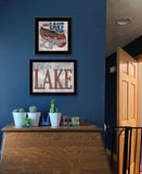 Set Of Two Lake Life is Better 3 Black Framed Print Wall Art - Homeroots - Flyclothing LLC