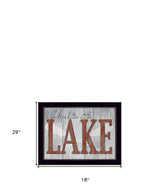 Set Of Two Lake Life is Better 3 Black Framed Print Wall Art - Homeroots - Flyclothing LLC