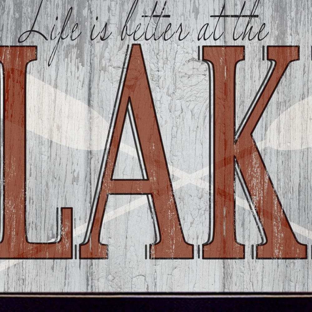 Set Of Two Lake Life is Better 3 Black Framed Print Wall Art - Homeroots - Flyclothing LLC