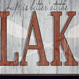 Set Of Two Lake Life is Better 3 Black Framed Print Wall Art - Homeroots