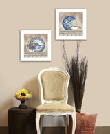 Set Of Two The Farmhouse Blues 1 White Framed Print Wall Art - Homeroots - Flyclothing LLC