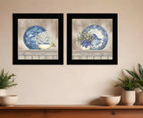 Set Of Two The Farmhouse Blues Black Framed Print Wall Art - Homeroots - Flyclothing LLC