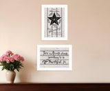 Set Of Two His Mercies and Thankful 1 White Framed Print Wall Art - Homeroots