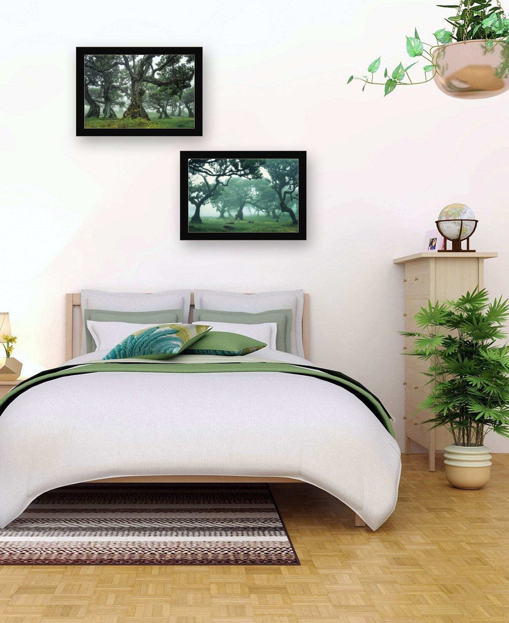 Set Of Two Enchanted Forest 4 Black Framed Print Wall Art - Homeroots - Flyclothing LLC