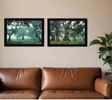 Set Of Two Enchanted Forest 4 Black Framed Print Wall Art - Homeroots