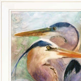 Set Of Two Blue Heron Duet White Framed Print Wall Art - Homeroots - Flyclothing LLC