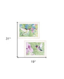 Set Of Two Humming Bird 1 and 2 White Framed Print Wall Art - Homeroots - Flyclothing LLC