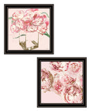 Set Of Two The Peonies 1 Black Framed Print Wall Art - Homeroots