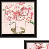 Set Of Two The Peonies 1 Black Framed Print Wall Art - Homeroots