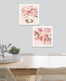 Set Of Two The Peonies 2 White Framed Print Wall Art - Homeroots