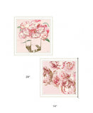Set Of Two The Peonies 2 White Framed Print Wall Art - Homeroots - Flyclothing LLC