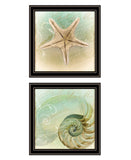 Set Of Two The Sea I and Sea II 1 Black Framed Print Wall Art - Homeroots