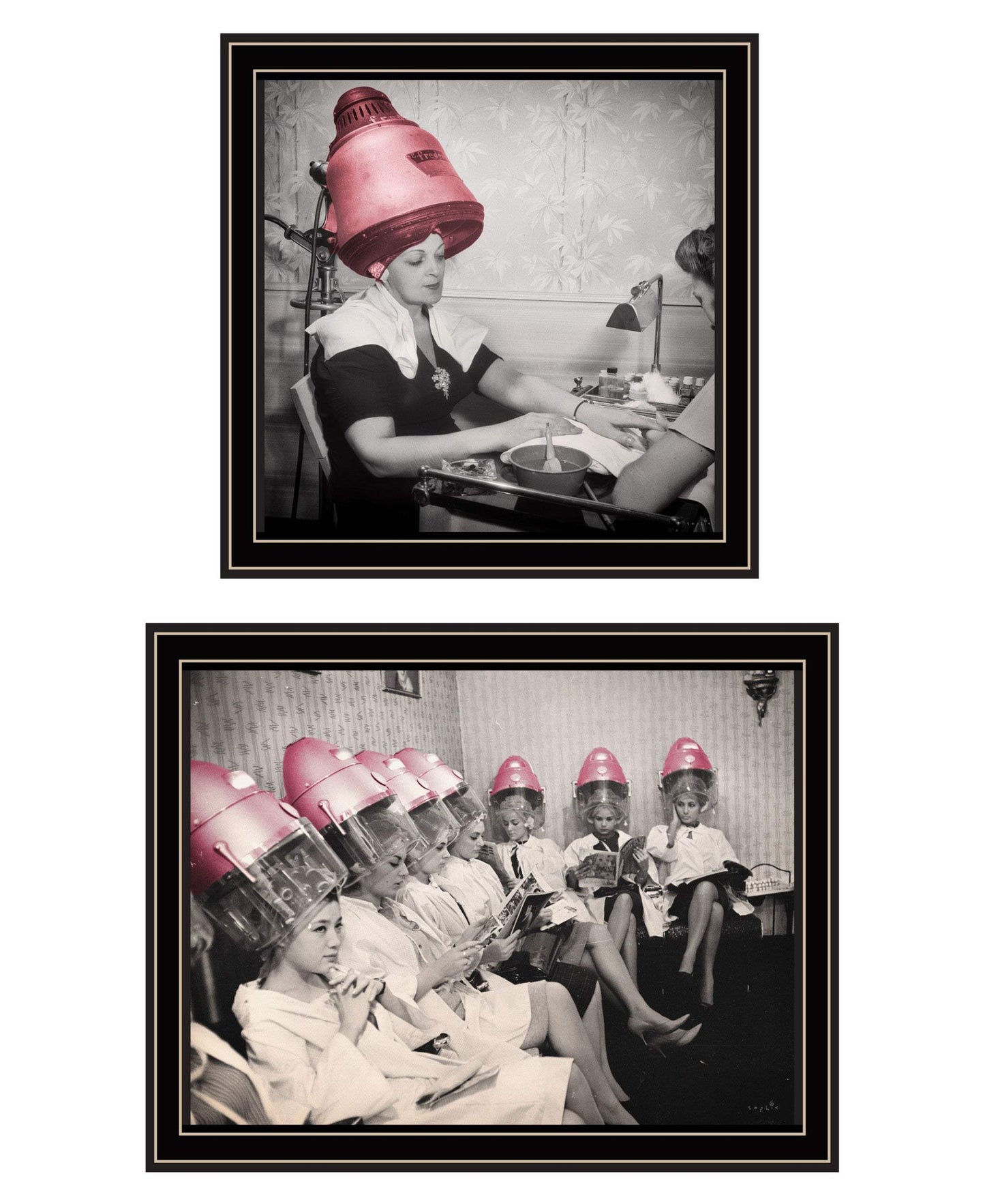 Set Of Two The Salon Black Framed Print Wall Art - Homeroots - Flyclothing LLC