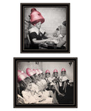 Set Of Two The Salon Black Framed Print Wall Art - Homeroots