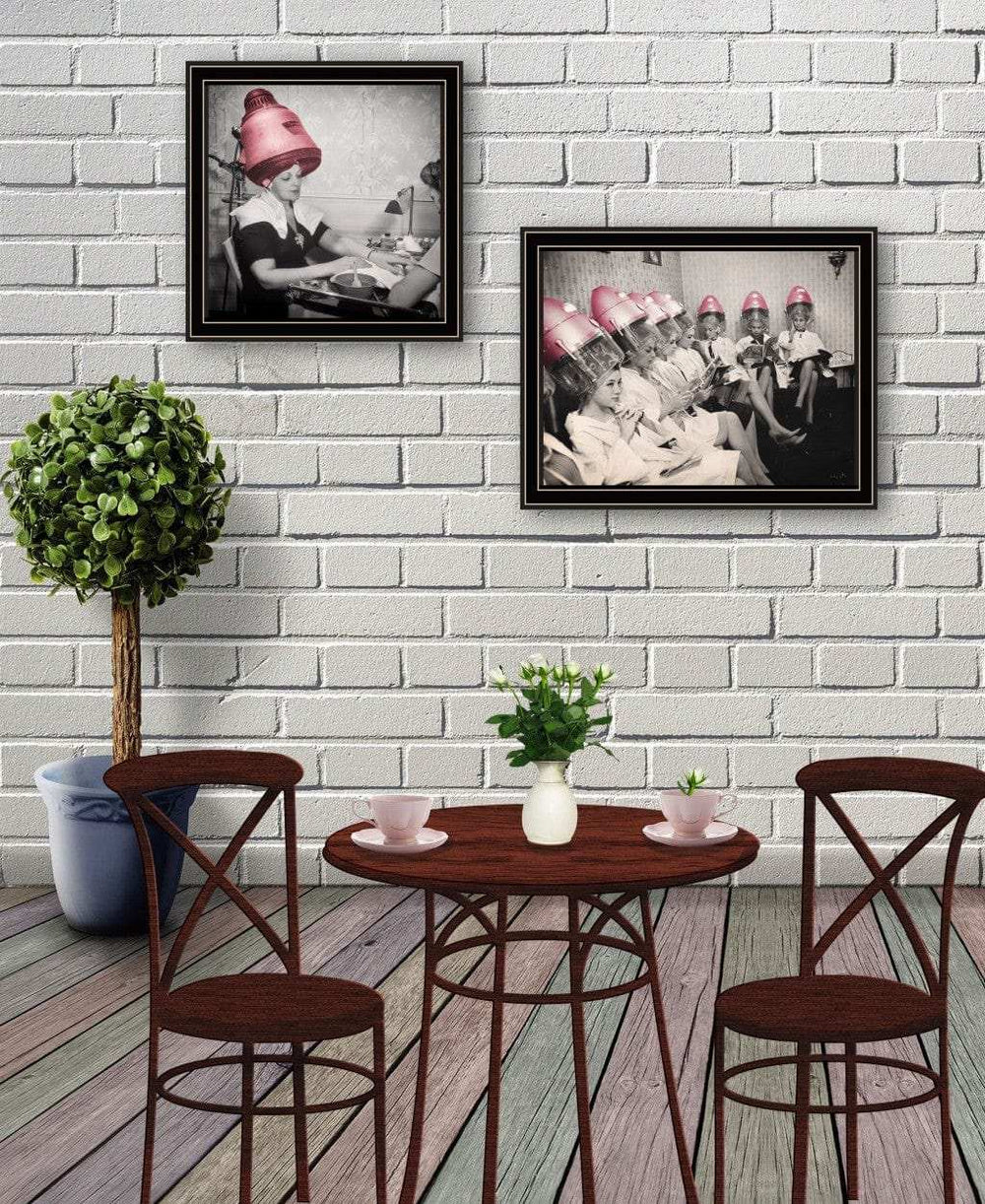Set Of Two The Salon Black Framed Print Wall Art - Homeroots - Flyclothing LLC