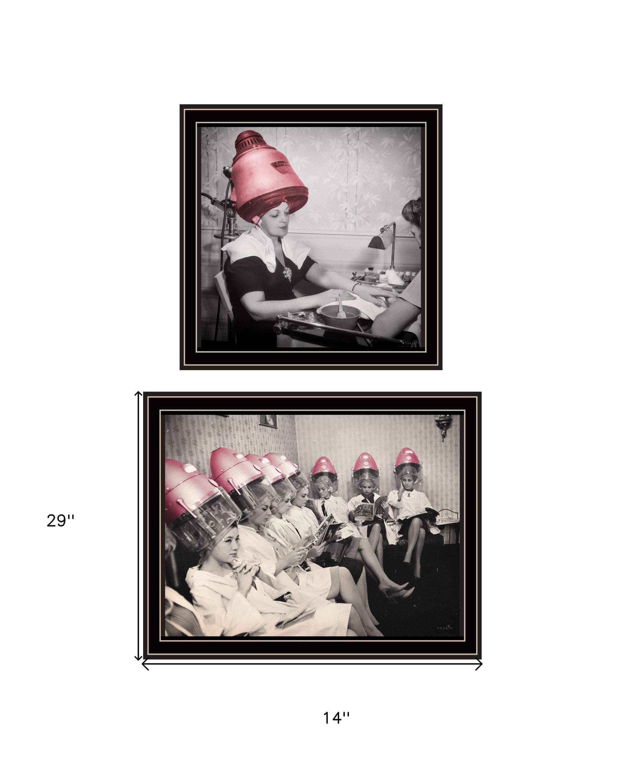 Set Of Two The Salon Black Framed Print Wall Art - Homeroots - Flyclothing LLC