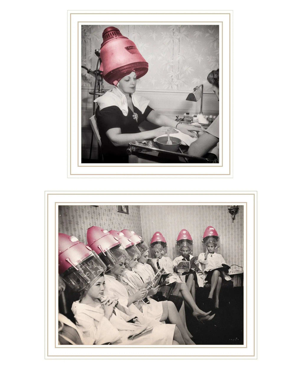 Set Of Two The Salon White Framed Print Wall Art - Homeroots - Flyclothing LLC