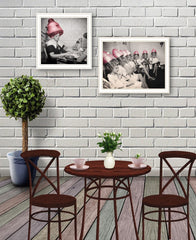 Set Of Two The Salon White Framed Print Wall Art - Homeroots