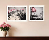Set Of Two The Salon White Framed Print Wall Art - Homeroots - Flyclothing LLC