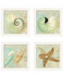 Set Of Four Ocean 2 White Framed Print Wall Art - Homeroots