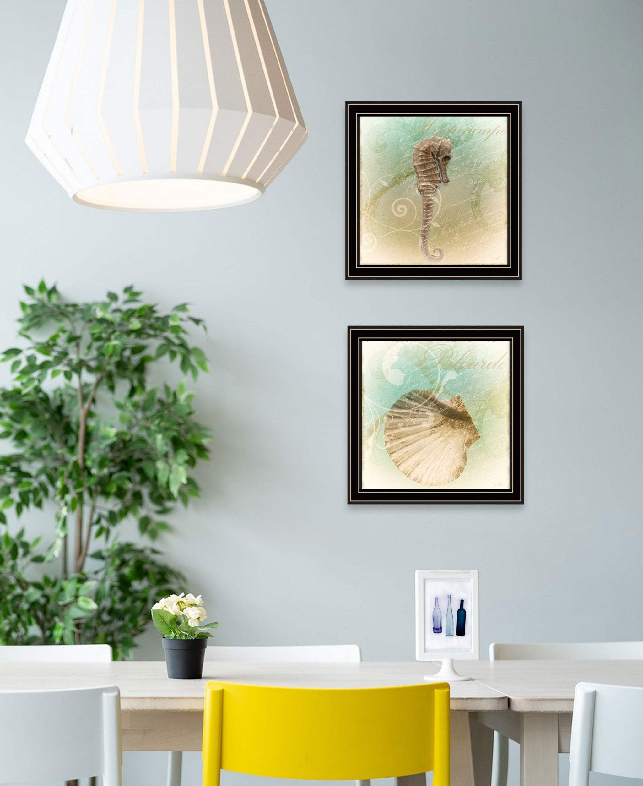 Set Of Two The Sea III and Sea IV 1 Black Framed Print Wall Art - Homeroots - Flyclothing LLC
