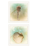 Set Of Two The Sea III and Sea IV 2 White Framed Print Wall Art - Homeroots