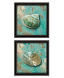 Set Of Two Azurica I and Sea II 1 Black Framed Print Wall Art - Homeroots