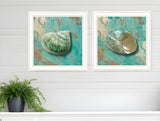 Set Of Two Azurica I and Sea II 2 White Framed Print Wall Art - Homeroots