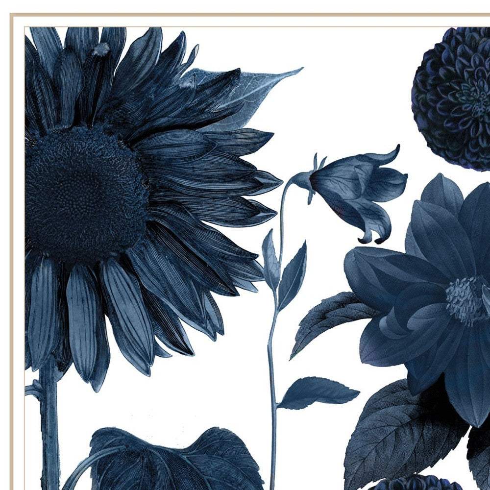 Set Of Two Sunflower Blues 2 White Framed Print Wall Art - Homeroots - Flyclothing LLC