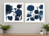 Set Of Two Sunflower Blues 2 White Framed Print Wall Art - Homeroots
