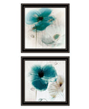 Set Of Two Poppy 1 Black Framed Print Wall Art - Homeroots