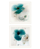 Set Of Two Poppy 2 White Framed Print Wall Art - Homeroots