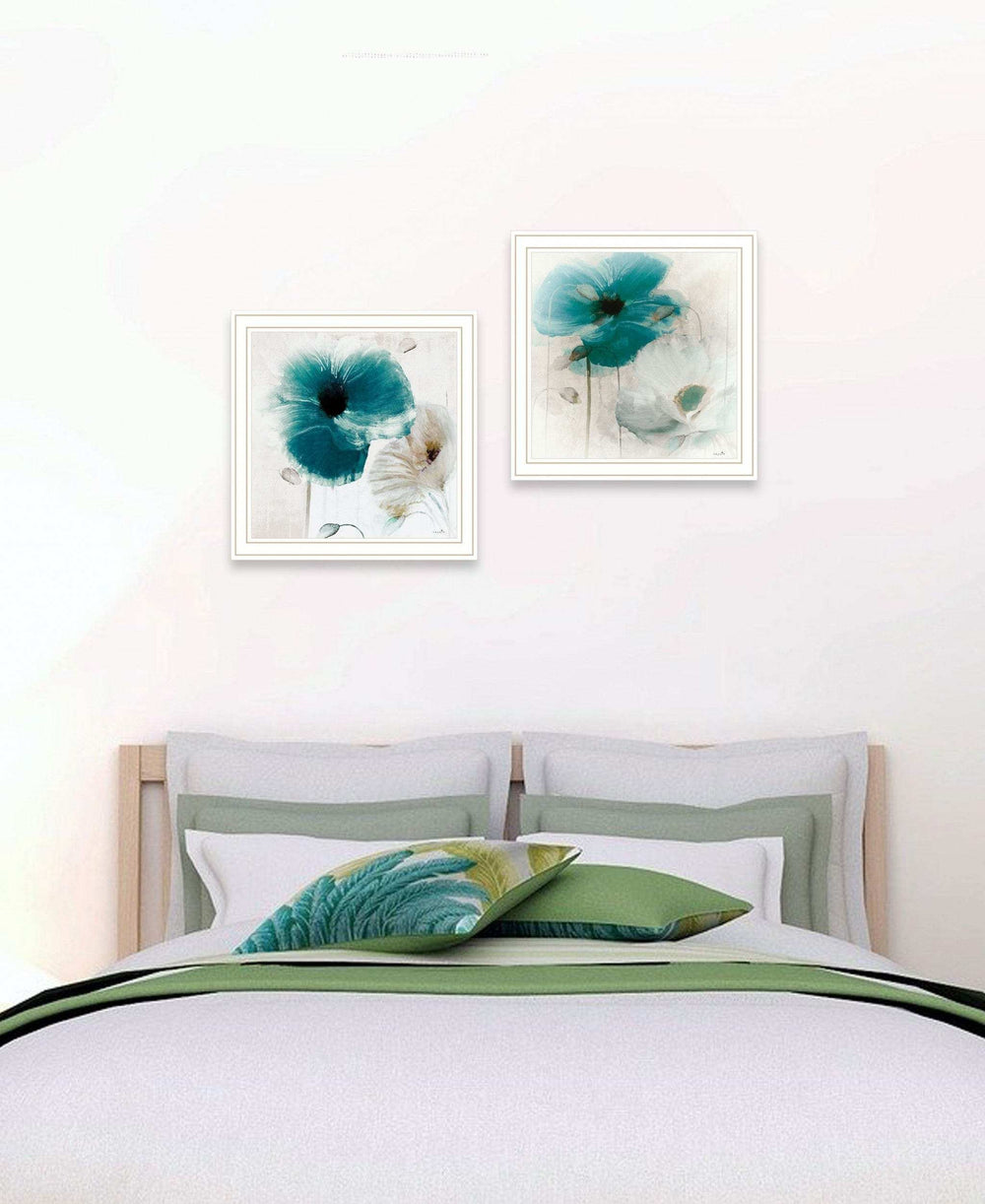 Set Of Two Poppy 2 White Framed Print Wall Art - Homeroots - Flyclothing LLC