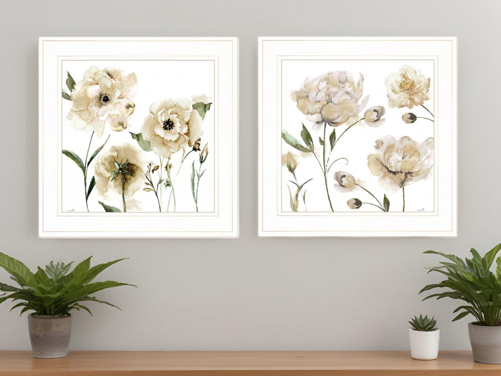 Set Of Two Brittany I and Sea II 1 White Framed Print Wall Art - Homeroots