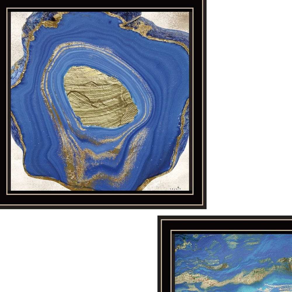 Set Of Two Perisse Cobalt 1 Black Framed Print Wall Art - Homeroots - Flyclothing LLC