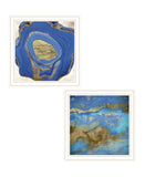 Set Of Two Perisse Cobalt 2 White Framed Print Wall Art - Homeroots