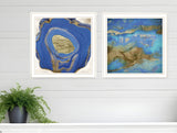 Set Of Two Perisse Cobalt 2 White Framed Print Wall Art - Homeroots