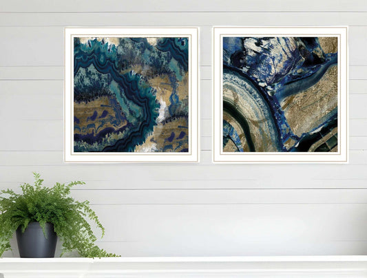 Set Of Two Geode Reef Pleasure 1 White Framed Print Wall Art - Homeroots - Flyclothing LLC