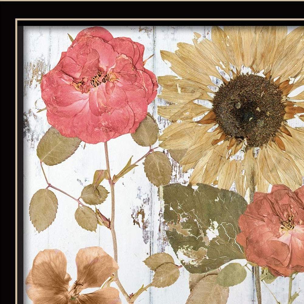 Set Of Two Earth to Petals 1 Black Framed Print Wall Art - Homeroots - Flyclothing LLC