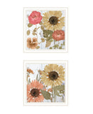 Set Of Two Earth to Petals 2 White Framed Print Wall Art - Homeroots