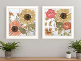 Set Of Two Earth to Petals 2 White Framed Print Wall Art - Homeroots