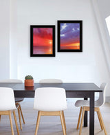 Set Of Two Sunset Black Framed Print Wall Art - Homeroots - Flyclothing LLC