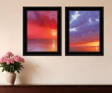 Set Of Two Sunset Black Framed Print Wall Art - Homeroots
