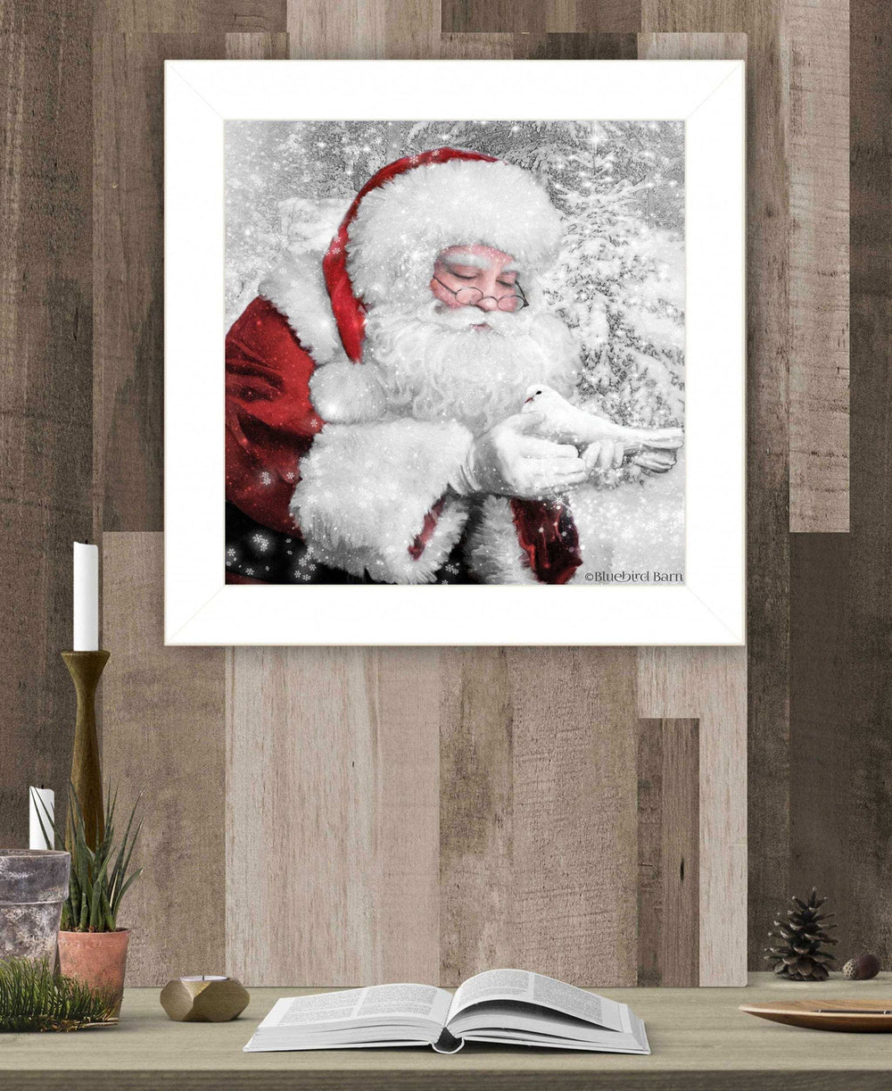 Santas Little Friends 2 White Framed Print Wall Art - Homeroots - Flyclothing LLC