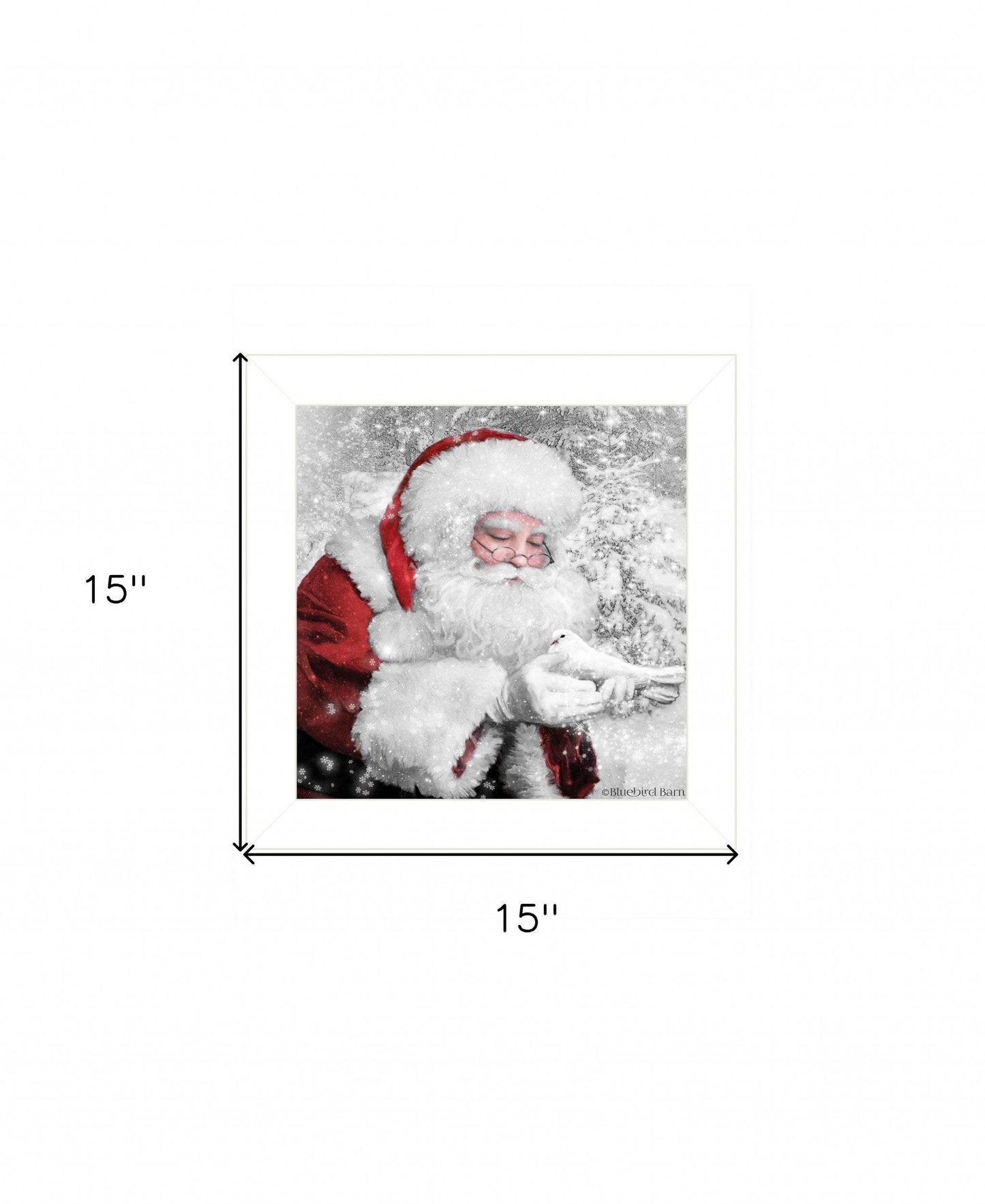 Santas Little Friends 2 White Framed Print Wall Art - Homeroots - Flyclothing LLC